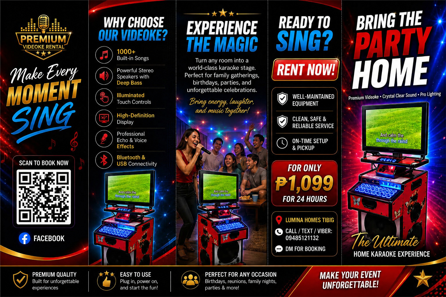 Easy Rental videoke rental promo poster — features, pricing, and booking details Lipa Batangas